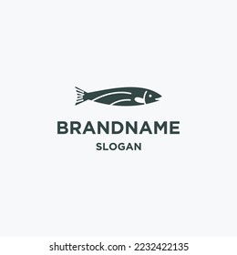 Plantilla de diseño de icono de logotipo de pescado ilustración vectorial