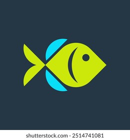 Fish logo. Icon design. Template elements
