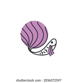 Fish logo icon design vector