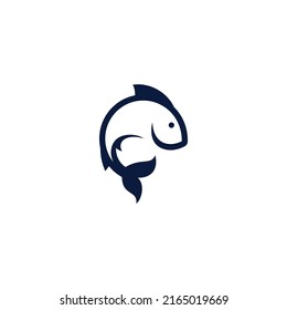 Vector de diseño de icono del logotipo del pescado 