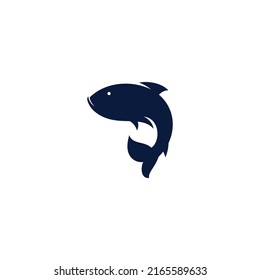 Fish logo icon design vector 