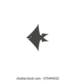 fish logo icon design vector 