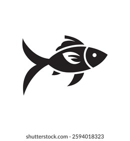 fish  logo icon illustration flat