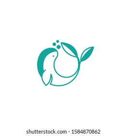 Fish logo icon illustration vector 