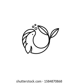 Fish logo icon illustration vector 