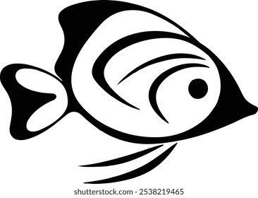 fish logo icon silhouette vector style 