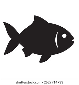 Fish logo icon silhouette vector style