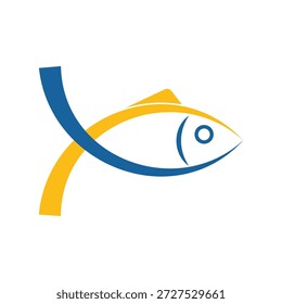 Diseño de ilustración de Plantilla de icono de logotipo de pescado