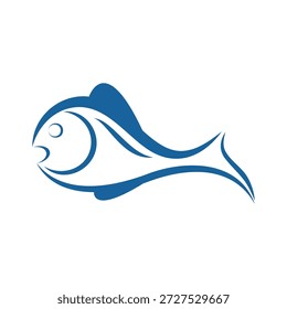 fish logo icon template illustration design