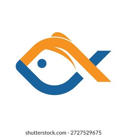 fish logo icon template illustration design