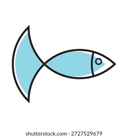Diseño de ilustración de Plantilla de icono de logotipo de pescado