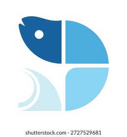 fish logo icon template illustration design