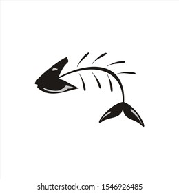 fish logo icon vector black