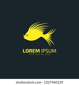fish logo icon vector design illustration template symbol