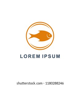 fish logo icon vector illustration