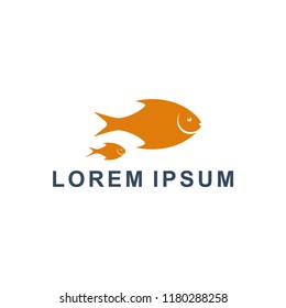 fish logo icon vector illustration