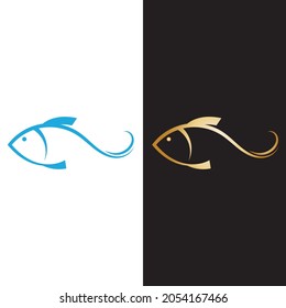 Fish Logo Icon Vector Illustration Template Design