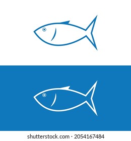 fish logo icon vector illustration template design