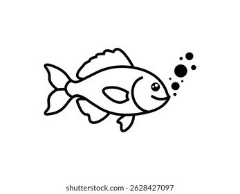 Ilustração do vetor do ícone do logotipo do peixe