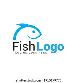 Fish logo icon vector template.