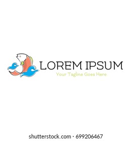 Fish logo illustration, for any print or web