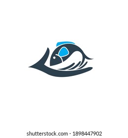 ilustración de logotipo de mano diseño de color de forma vectorial