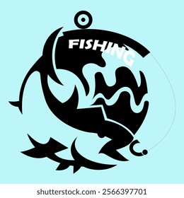 Fish logo image vector Tuna