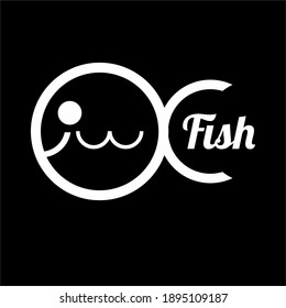 Fish logo. With the initials of the letters O and C