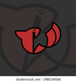 LOGO DE PESCADO DE ESTILO INTERESANTE Y BONITO