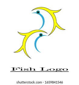 fish logo isolated on white background