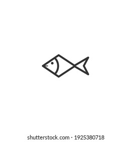 Fish logo - line icon