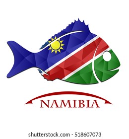 fish logo made from the flag of Namibia.