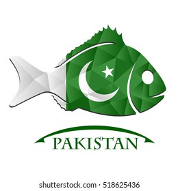 fish logo made from the flag of Pakistan.