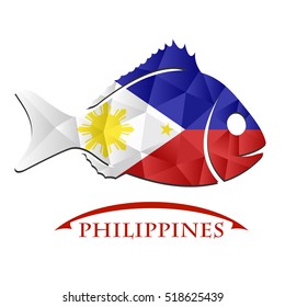 fish logo made from the flag of Philippines.