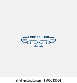fish logo, fish market logo, fish guard logo, fish contest, seafood label and badge, vector illustration.