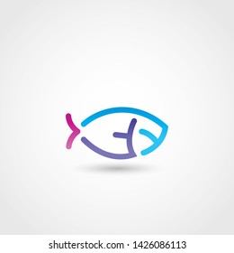 Fish logo with modern elegant design