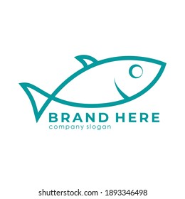 Fish logo modern simple design 