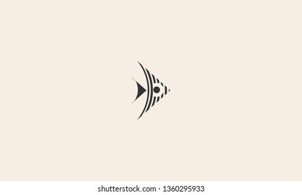 Fish Logo Negative Space Effect Logo Stock Vector (Royalty Free ...