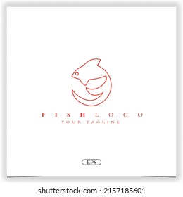 fish logo premium elegant template vector eps 10