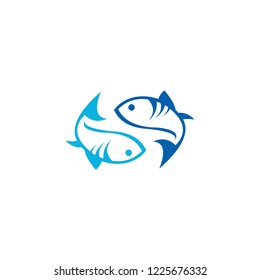 fish logo seafood badge design vector inspiration