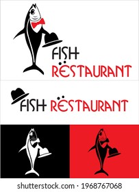 Fish logo for a seafood restaurant, for a fish store