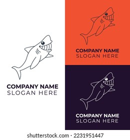 Fish logo, Seafood logo vector illustration design