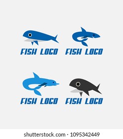 fish logo set vector for club or company 