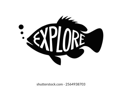 fish logo silhouette vector arts and design