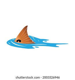 fish logo simple color illustration design vector.