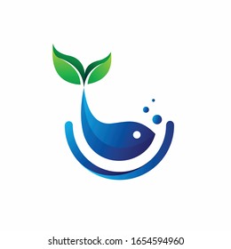 Fish logo with a simple concept