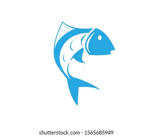 Fish logo simple design vector