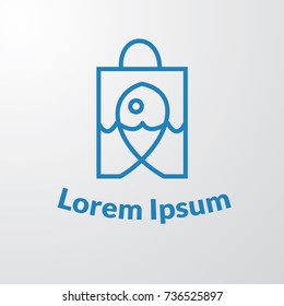 fish logo or symbol best for e-commerce sign