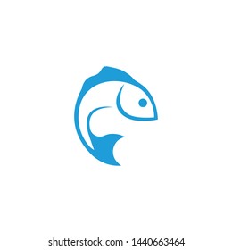 Fish logo template creative icon design
