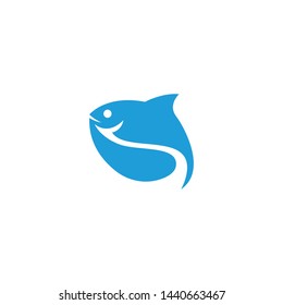 Fish logo template creative icon design